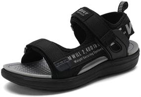 img 4 attached to Adjustable Strap Sport Sandals for Boys - 👦 Perfect for Outdoor Hiking and Water Activities, by Shadowfax