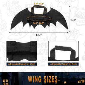 img 3 attached to 🐾 SCENEREAL 2 Pack Cat Halloween Collar with Bow Ties and Bat Wings - Pet Costumes and Dress Up Accessories for Cats and Small Dogs