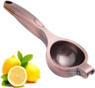 stainless steel lemon squeezer press - easy-to-use handheld manual citrus juicer with large bowl for extra juice extraction - heavy duty, dishwasher safe logo