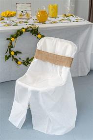 img 1 attached to Joyfull Linen Look Disposable Folding Chair