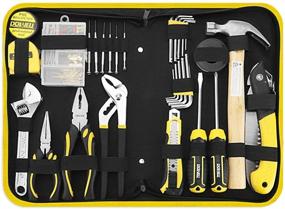 img 3 attached to DOWELL 126 Piece Homeowner Tool Kit Set with Pliers, Wrench Set, Screwdrivers, and Tool Bag for Household use - Storage Case Included