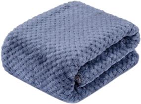 img 3 attached to 🐾 Fuzzy Pet Blanket in DG-Smoked Blue | Warm & Soft Plush Fleece Receiving Blanket for Dog Bed, Cat Bed, Couch, Sofa, Travel & Outdoor Camping | 24"x32