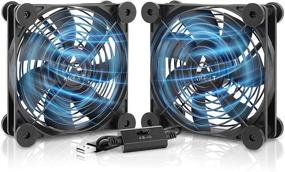 img 4 attached to 🖥️ ANEXT 120mm USB Fan - Silent Cooling Fan for Receiver DVR Playstation Xbox Computer Cabinet - 2 Pack (Black, 1x Dual)