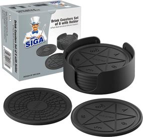 img 4 attached to 🍹 Reusable Diameter Silicone Coasters by MR SIGA