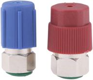 retrofit fitting adapter kit for r12 to r134a ac conversion, high/low fitting port retrofit 1/4’’ to 7/16''-20 unf conversion adapter, compatible with ac air conditioner refrigerant r12 r22 to r134a logo