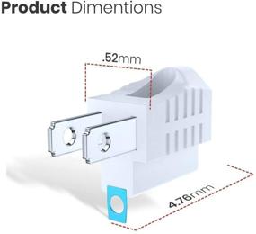 img 2 attached to 🔌 ETL Listed Polarized Grounding Converter Adapter, 2 Prong to 3 Prong Outlet, 4 Pack White