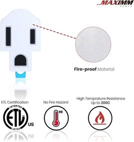 img 1 attached to 🔌 ETL Listed Polarized Grounding Converter Adapter, 2 Prong to 3 Prong Outlet, 4 Pack White