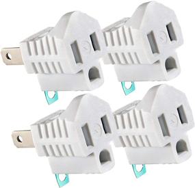 img 4 attached to 🔌 ETL Listed Polarized Grounding Converter Adapter, 2 Prong to 3 Prong Outlet, 4 Pack White