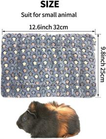 img 1 attached to 🐹 2-Pack of Square Plush Guinea Pig Pillows, Cozy Hamsters, Sugar Gliders, Hedgehogs Sleep Bed, Rabbit Cage Accessories Mat