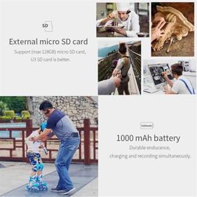 img 2 attached to 📷 Ordro EP6 Vlog Camera 4K Camcorder Hands-Free Lightweight Mini Wearable Video Camera Full HD 1080P 60FPS WiFi APP Connection Recorder with Remote Control, Carrying Case, and 32GB Micro SD Card - Black