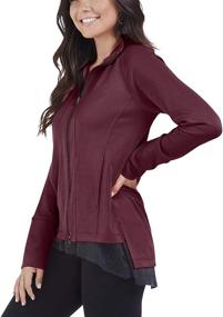 img 3 attached to Stay Stylish and Active with Seek No Further by 🧥 Fruit of the Loom Women's Long Sleeve Full Zip Raglan Track Jacket