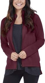 img 4 attached to Stay Stylish and Active with Seek No Further by 🧥 Fruit of the Loom Women's Long Sleeve Full Zip Raglan Track Jacket