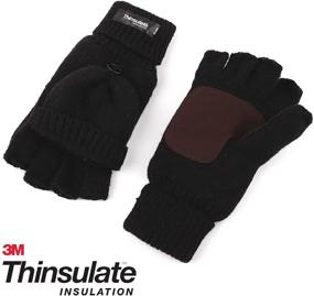 img 3 attached to 🧤 Flammi Fingerless Convertible Thinsulate Insulation