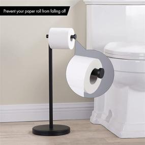 img 2 attached to Contemporary KES Bathroom Toilet Paper Holder: Rustproof Stainless Steel Stand with Matte Black Finish - Freestanding Tissue Roll Holder, Model BPH283S1-BK