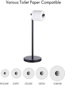 img 1 attached to Contemporary KES Bathroom Toilet Paper Holder: Rustproof Stainless Steel Stand with Matte Black Finish - Freestanding Tissue Roll Holder, Model BPH283S1-BK