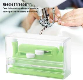 img 3 attached to 🧵 Convenient Automatic Needle Threader Sewing Desk Tool with Case - DIY Easy Thread Needle Hand Tools