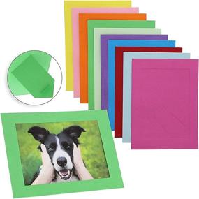 img 4 attached to 🖼️ Juvale Cardboard Photo Picture Frame Easel: 5 x 7 in., 10 Colors, 30 Pack - Perfect for Displaying and Showcasing Your Favorite Photos!