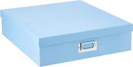 📦 stylish and spacious: pioneer jumbo scrapbook storage box in sky blue logo