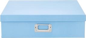 img 3 attached to 📦 Stylish and Spacious: Pioneer Jumbo Scrapbook Storage Box in Sky Blue