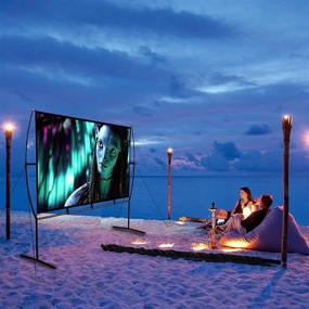 img 3 attached to 📽️ Portable Foldable Projector Screen - 120 Inch HD 4K Double Sided Display for Indoor/Outdoor Home Theater Movies