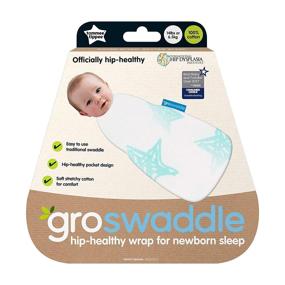 img 2 attached to 🌟 Tommee Tippee Groswadle Newborn Baby Cotton Hip-Healthy Swaddle Alternative - Star Bright - Birth to 12lbs, White, 0-3 Months: Exceptional Comfort and Optimal Hip Support for Your Little One!