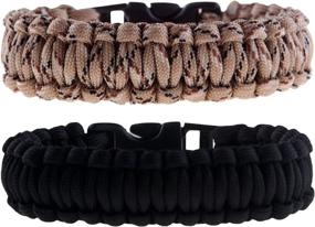 img 4 attached to 🧗 The Friendly Swede Paracord Survival Bracelets: Set of 2 with Easy Open Clasp for Ultimate Convenience