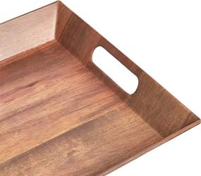 img 2 attached to 🎉 Convenient and Stylish AmazonBasics Large 19 Inch Handled Serving Tray