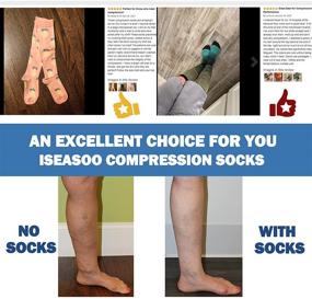 img 3 attached to High-Quality Compression Socks 4 Pairs -20-30 mmHg for Medical, Circulation, Running, Athletic, Hiking, and Pregnancy Support