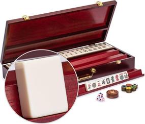 img 4 attached to 🎲 American Rosewood Board Game Set by Yellow Mountain Imports