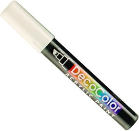 img 3 attached to 🎨 Uchida 315-C-0 Marvy Deco Color White Acrylic Paint Marker with Chisel Tip - Vibrant and Precise