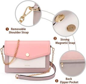 img 1 attached to 👜 Stylish Medium Crossbody Purse for Women: Multiple Interior Pockets, Adjustable Shoulder Strap & More!