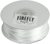 high-quality homeford double faced satin ribbon, 1/8-inch, 100-yard roll in pure white logo