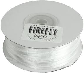 img 1 attached to High-Quality Homeford Double Faced Satin Ribbon, 1/8-Inch, 100-Yard Roll in Pure White