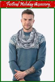 img 2 attached to 🦌 Cute Moose Print Infinity Loop Scarf for Christmas: Discover GERINLY Animal Circle Scarves