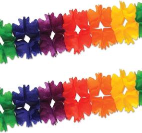 img 1 attached to 🎉 Beistle Rainbow Pageant Garlands: 2-Piece Set, 7"x 174" - Vibrant Celebration Decor