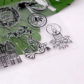 img 1 attached to 🎄 7-Piece Merry Christmas Silicone Clear Stamps: Perfect for DIY Cards, Scrapbooking & Decorations