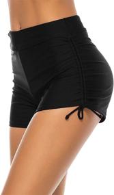 img 3 attached to Lecieldusoir Waisted Boyshort Swimsuit: Chic Women's Swimwear for Unparalleled Comfort and Style