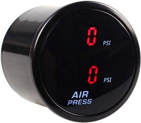 img 2 attached to 🚗 Enhanced Air Suspension Pressure Gauge: 2 Inch 52mm Smoked Lens, Dual Digital, Max 290 PSI | Includes 2PCS 5 Meters Electronic Sensors, Ideal for Air Ride Pressure Suspension Systems (Red)