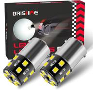 💡 brishine 2x 1141 1156 white interior led light bulbs: super bright 6000k, perfect for rv, camper, boat, car indoor lights (12v-24v) logo