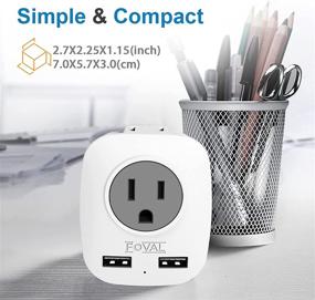 img 2 attached to 🔌 FOVAL European Plug Travel Adapter 3 Pack with USB - US to Europe Outlet Adaptor for France, Germany, Spain, Greece, Italy, Iceland - Type C Compatible