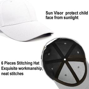 img 2 attached to 🧢 Washed Cotton Toddler Baseball Hats: Adjustable Caps for Boys & Girls - Set of 4