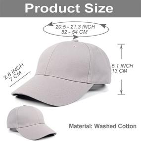 img 3 attached to 🧢 Washed Cotton Toddler Baseball Hats: Adjustable Caps for Boys & Girls - Set of 4