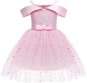 img 4 attached to 🌈 Stunning Toddler Rainbow Pageant Dresses for Girls: Sparkly Princess Gown for Tutu Parties (2-10Years)