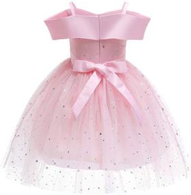 img 3 attached to 🌈 Stunning Toddler Rainbow Pageant Dresses for Girls: Sparkly Princess Gown for Tutu Parties (2-10Years)