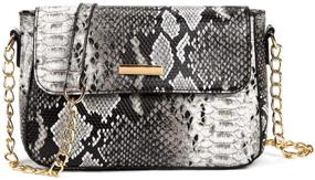 img 4 attached to 👜 Stylish YYW Snakeskin Pattern Shoulder Crossbody Women's Handbags & Wallets: Enhance Your Fashion Sense!