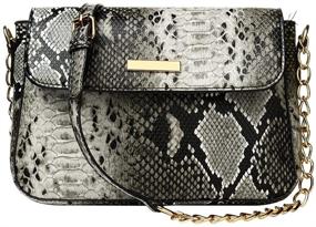 img 3 attached to 👜 Stylish YYW Snakeskin Pattern Shoulder Crossbody Women's Handbags & Wallets: Enhance Your Fashion Sense!