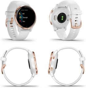 img 3 attached to 🌟 Garmin Venu 2S GPS Sport Fitness Smaller-Sized Smartwatch, Rose Gold Bezel with White Case, AMOLED Display, Music & Wearable4U White Earbuds with Charging Case Bundle