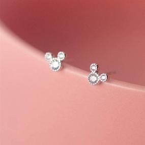 img 2 attached to Sterling Silver Statement Cartilage Hypoallergenic Earrings for Girls' Jewelry and Earrings