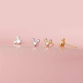 img 1 attached to Sterling Silver Statement Cartilage Hypoallergenic Earrings for Girls' Jewelry and Earrings