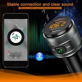 img 1 attached to IMDEN Bluetooth 5.0 FM Transmitter for Car: Stream Music, Hands-Free Calls, 2 USB Ports Charger